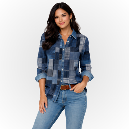 MADELINE | BLUSA VINTAGE DE CUADROS